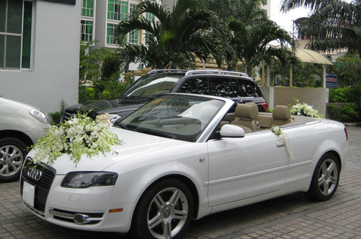 Cho thuê xe cưới mui trần Audi A4